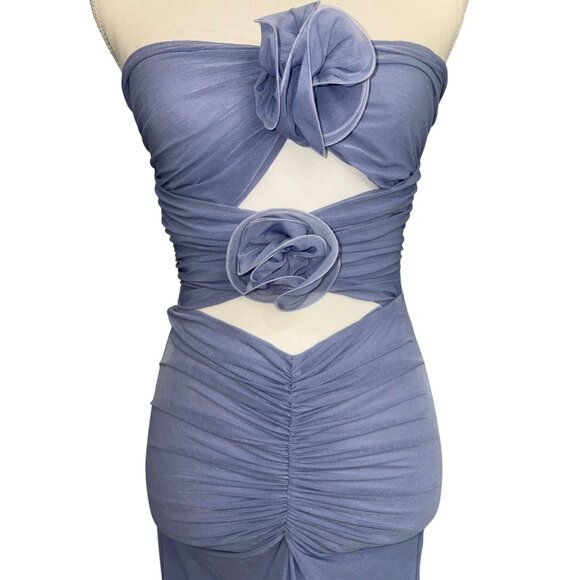 MARIANNA SENCHINA for FWRD Strapless Flower Bloom Midi Dress Small New Womens - Picture 6 of 11